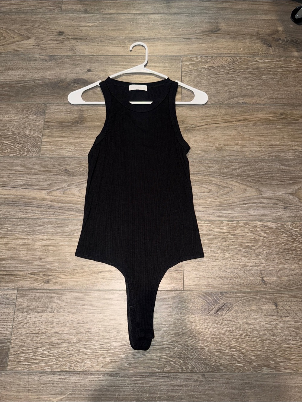 House of Harlow Black Ribbed Tank Bodysuit